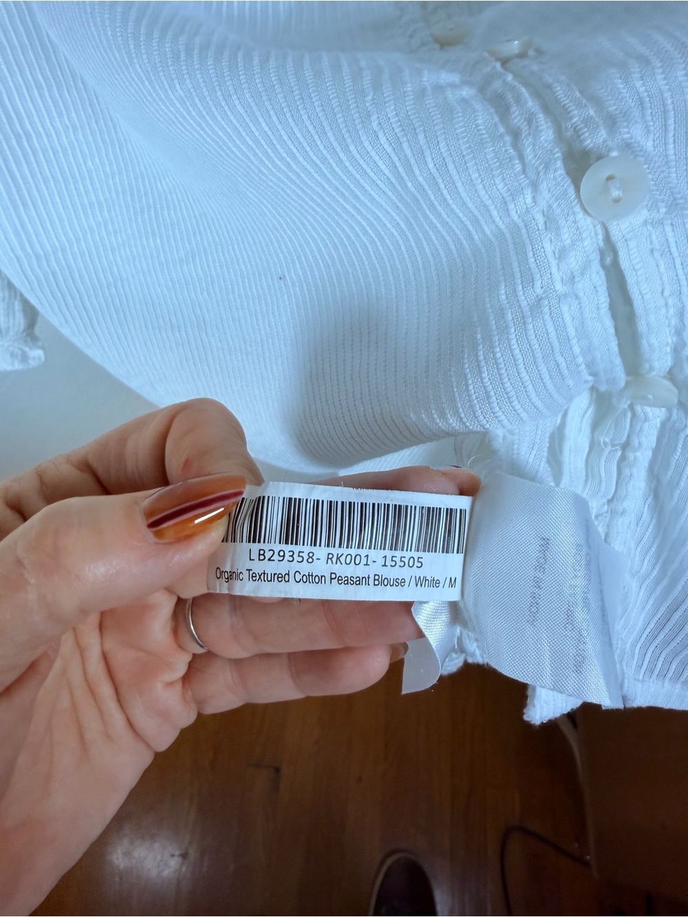 Quince Organic Cotton Pintuck Ruffle Blouse White Women’s M Cottagecore - Picture 5 of 7